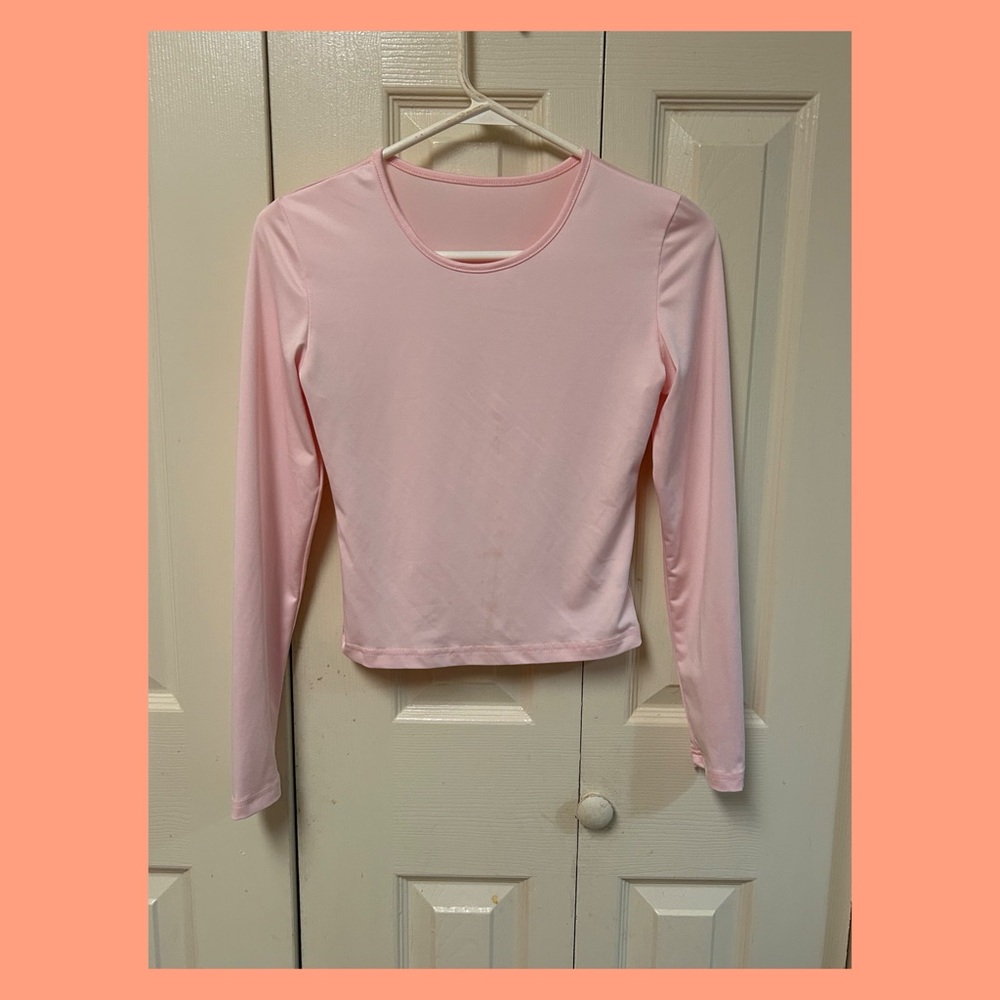 SHEIN Soft Pink Long Sleeve Top